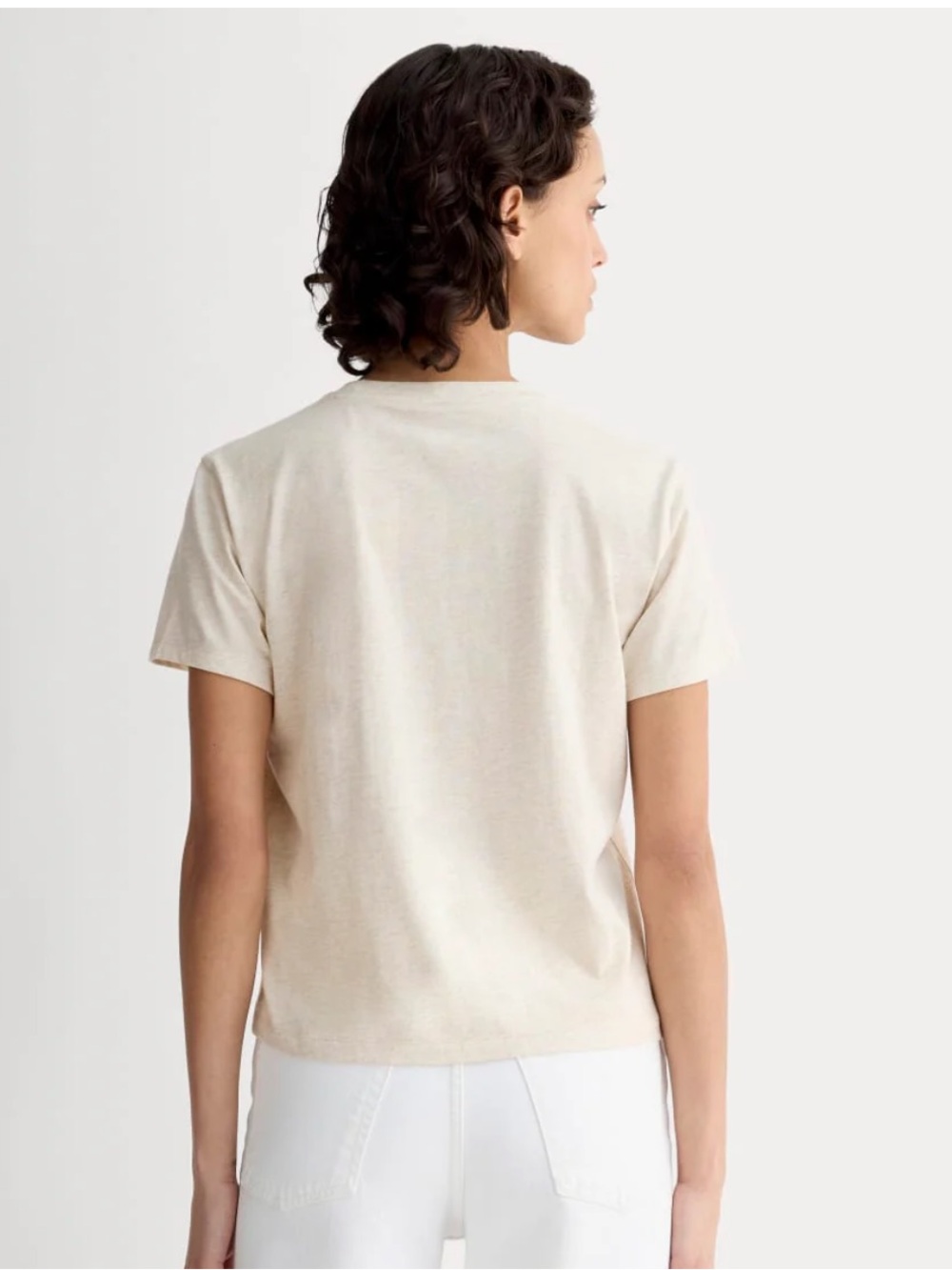 Everlane the box cut tee in essential cotton heathered oat size SM new - Picture 2 of 10